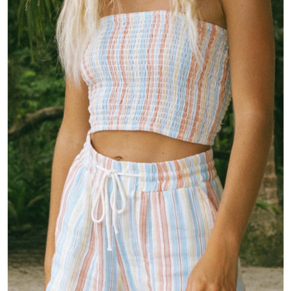 Billabong keep it simple smocked tube top